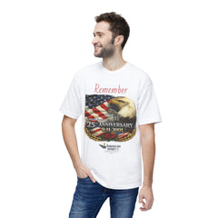 Remember 9/11 Memorial T-Shirt — 25th Anniversary American Flag & Eagle