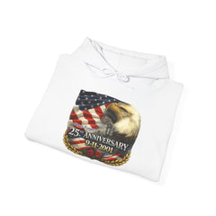 25th Anniversary 9/11 Memorial Hoodie — American Flag & Bald Eagle Tribute
