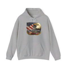 25th Anniversary 9/11 Memorial Hoodie — American Flag & Bald Eagle Tribute