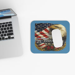 9/11 Tribute Mouse Pad – "Never Forget" 25th Anniversary Eagle & American Flag