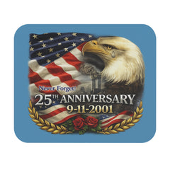 9/11 Tribute Mouse Pad – "Never Forget" 25th Anniversary Eagle & American Flag
