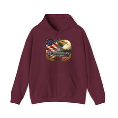 25th Anniversary 9/11 Memorial Hoodie — American Flag & Bald Eagle Tribute
