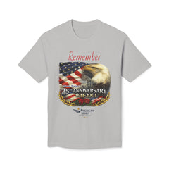 Remember 9/11 Memorial T-Shirt — 25th Anniversary American Flag & Eagle