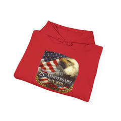 25th Anniversary 9/11 Memorial Hoodie — American Flag & Bald Eagle Tribute