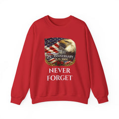 9/11 Never Forget Sweatshirt – 25th Anniversary Eagle & American Flag Crewneck